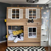 تخت کلبه ای دو طبقه