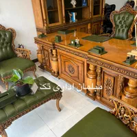 مبلمان اداری/میزومبل دفتری مدل چرم عسلی آریا|مبلمان اداری|چهاردانگه (تهران), |دیوار