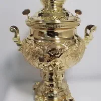 برنجی سماور طلایی گازی قصرسوگا