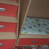 تخت دوطبقه کودک با تشک  تمام ام دی اف جنس درجه یک|تخت و سرویس خواب|شیراز, منطقه هوایی شهید دوران|دیوار