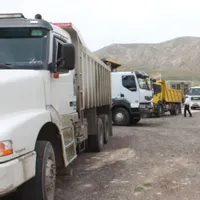کامیون حمل شن و ماسه نخودی جوبن ۰۶ بادامی خاک بیل
