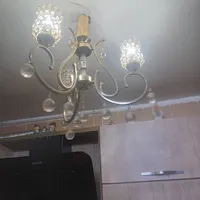 لوستر کریستالی طلایی در حد نو