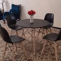 میز و صندلی غذاخوری ایفلی ۴ نفره فایبرگلاس نشکن