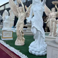 مجسمه تندیس فرشته آبنما فایبرگلاس ستون نما گلدان