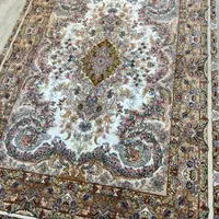 فرش جفت۳متری نوین‌فر تبریز ۶۰ رج ۹۰٪ ابریشم خالص|فرش|تهران, دریاچه شهدای خلیج فارس|دیوار