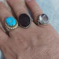 انگشتر نقره فیروزه نیشابور+دُر نجف+عقیق یمن خط|جواهرات|تهران, یافت آباد جنوبی|دیوار