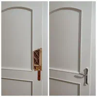 تعمیر درب چوبی .جای مشت شکستگی
