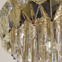 لوستر ملانی استیل کریستالی مدرن LED دار|لوستر و چراغ آویز|تبریز, |دیوار