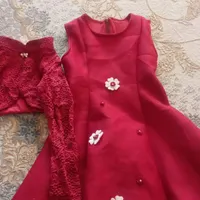 لباس  دخترانه مجلسی قرمز رنگ مناسب ۷ تا ۸|کفش و لباس بچه|اصفهان, احمدآباد|دیوار