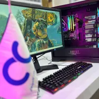سیستم گمینگ فول RGB جذاب با مانیتور