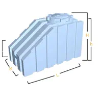 مخزن تانکر آب منبع ۱۲۰۰لیتر زیر پله رادمان پلاست