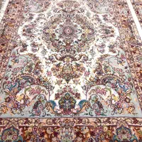 (فرش فرزین)جفت۶متری نقشه خطیبی۳۰رج حاشیه ابریشم