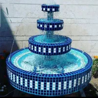 آبنما کاشیکاری فرشتگان چراغخور سرامیکی سنتی