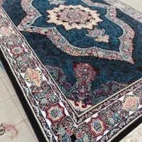 قالی فرش طرح کارینا سورمه ای