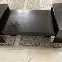میز وسط به همراه دو عسلی چرخ دار|مبلمان خانگی و میز عسلی|قزوین, |دیوار