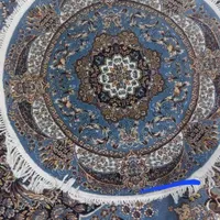 فرش کناره ۷۰۰ شانه زمینه آبی