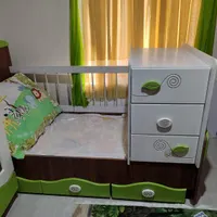 تخت و کمد دو درب با کشو و کمد تک درب|تخت و سرویس خواب|ری, |دیوار