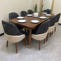 میز ناهارخوری چوبی بوگاتی ۶نفره پافدار|میز و صندلی غذاخوری|تهران, دروازه شمیران|دیوار