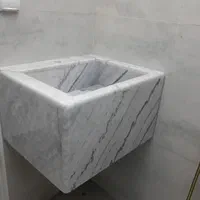 روشویی سنگی سفید و کرم|لوازم سرویس بهداشتی|اراک, |دیوار