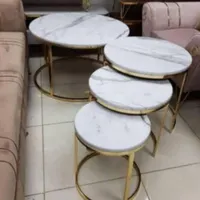 میز عسلی جلو مبلی عسلی فلزی گرد آبکاری ضمانت دار|مبلمان خانگی و میز عسلی|کرج, مشکین‌دشت|دیوار