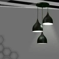 اویز 3 شعله فلزی. با دوام. رنگ کوره ایی.برق رویال