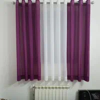 پرده حریر با دستک خوشگل پانچ پنجره ای|پرده، رانر، رومیزی|مشهد, آزادشهر|دیوار