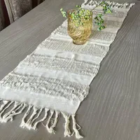 رانر رو میزی ناهار خوری عسلی کنفی
