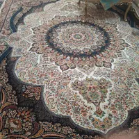فرش ماشینی شاهرخ کاشان خوش نقشه در حد نو