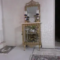 آینه وکنسول برنز اصلی جمع و جور|بوفه، ویترین، کنسول|تهران, جوادیه|دیوار