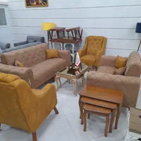 مبل ۷نفره چستر پایه چوب( مبلمان پاریس)|مبلمان خانگی و میز عسلی|بیرجند, |دیوار