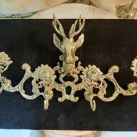 رخت آویز گل رز ۴ شاخ کله گوزن برنز سوگلی|بندرخت و رختآویز|زنجان, |دیوار