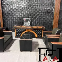 مبل اداری 6040 و میز مدیریت هلال و صندلی چرخدار|دفتر کار|اهواز, پردیس|دیوار