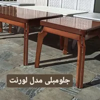 میزعسلی و جلومبلی MDF روکش راش با پایه چوبی|مبلمان خانگی و میز عسلی|بروجرد, |دیوار
