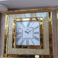 ساعت دیواری آینه ای مربع رنگبندی با گوشواره|ساعت دیواری و تزئینی|رشت, دیلمان|دیوار