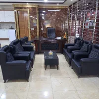 مبل اداری چستر چرم ۴ نفره مبلمان میز مدیریت