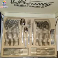 سرویس کامل قاشق و چنگال مارک بیوتی استیل 128 تیکه|ظروف سرو و پذیرایی|یزد, |دیوار