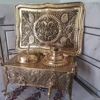 سماور زغالی شب برنجی ذغالی  گازی سماوری منقل|سماور، چای‌ساز، قهوه‌ساز|قزوین, |دیوار