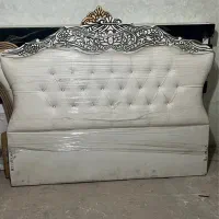 تخت دو‌نفره MDF تاج‌دار قیمت انباری کیفیت شیک|تشک تختخواب|تبریز, |دیوار