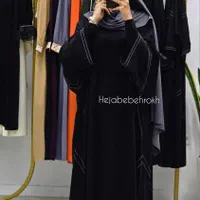 مانتو عبایی سوزن دوزی عباژیله عبا*کیمونو اربعین|لباس|شیراز, سیاه سنگ|دیوار
