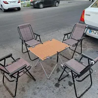 صندلی میز مسافرتی تاشو دسته دار عمده جزعی با کاور