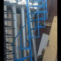 پله اهنی فلزی گرد صاف گردان پیچ نرده نردبان راهپله|مصالح و تجهیزات ساختمان|قزوین, |دیوار