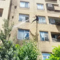 نماشویی نماشور شستن نما با طناب راپل کار کفسابی|خدمات نظافت|تهران, جنت‌آباد مرکزی|دیوار