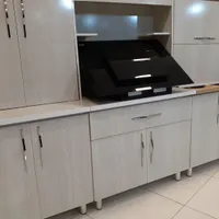 کابینت تمام ام دی اف ۶متر همراه با هود لمسی|آب‌چکان و نظم‌دهنده ظروف|کرمانشاه, |دیوار