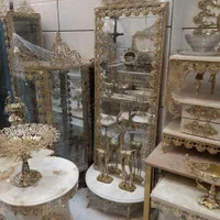سرویس آینه ایستاده گل رز با کنسول برنز سوگلی|بوفه، ویترین، کنسول|زنجان, |دیوار