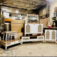 کنسول با میز تلویزیون مدل حصیری|بوفه، ویترین، کنسول|اردبیل, |دیوار