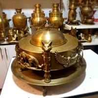 منقل سماوری تامیزا برنجی زغالی ذغالی سماور گازی|صنایع دستی و سایر لوازم تزئینی|یزد, |دیوار