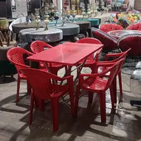 میز و صندلی شش نفره پلاستیکی با ضمانت (تک و عمده|میز و صندلی غذاخوری|شیراز, سهل‌آباد|دیوار