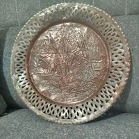 سینی تزیینی عتیقه مس
