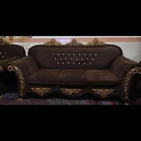 مبل راحتی هفت نفره با میز وعسلی سالم|مبلمان خانگی و میز عسلی|کرمانشاه, |دیوار