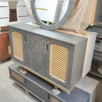 میز تلوزیون و آیینه کنسول طرح حصیری|بوفه، ویترین، کنسول|زاهدان, |دیوار